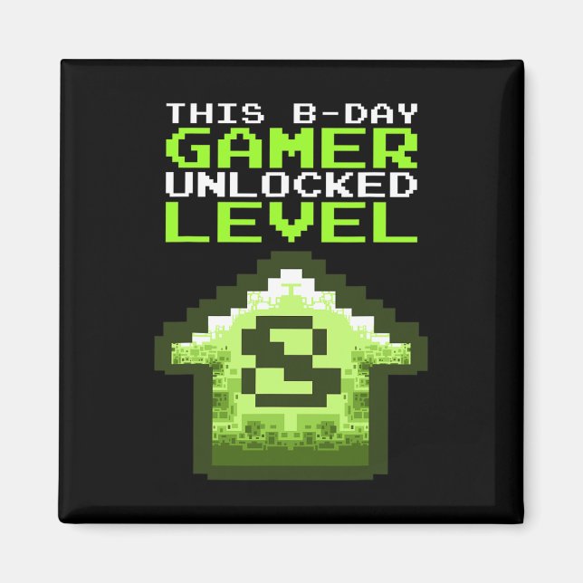 Imã Nível 8 Desbloqueado Aniversário Jogo de Vídeo de  (Frente)