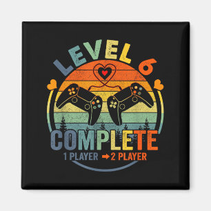 Imã Nível de 6º Aniversário de Casamento do Gamer