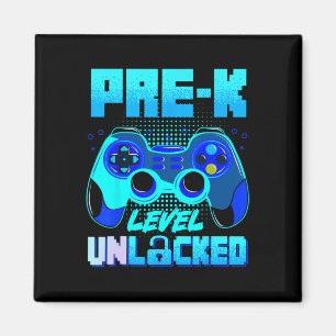Imã Nível Pré-K Desbloqueado Pré-Escolar Gamer Menino 