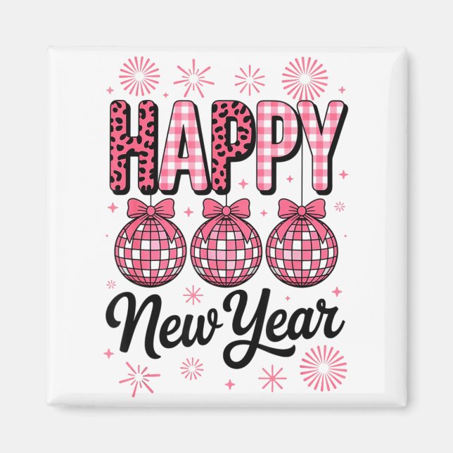 Imã Nk Happy New Year Disco Ball Leopard For Women Gir (Frente)