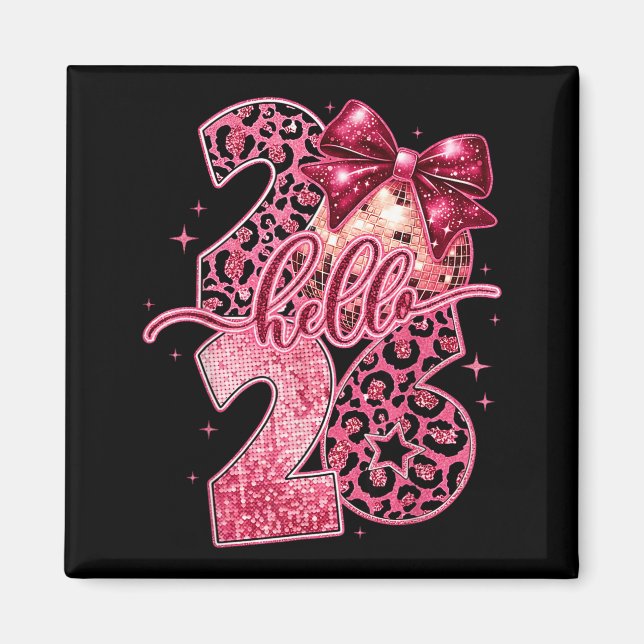 Imã Nk Leopard Hello 2026 Happy New Year Party Nye  (Frente)