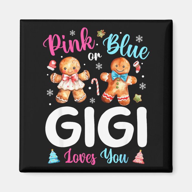 Imã Nk Or Blue Gigi Loves You Gender Reveal Christmas  (Frente)