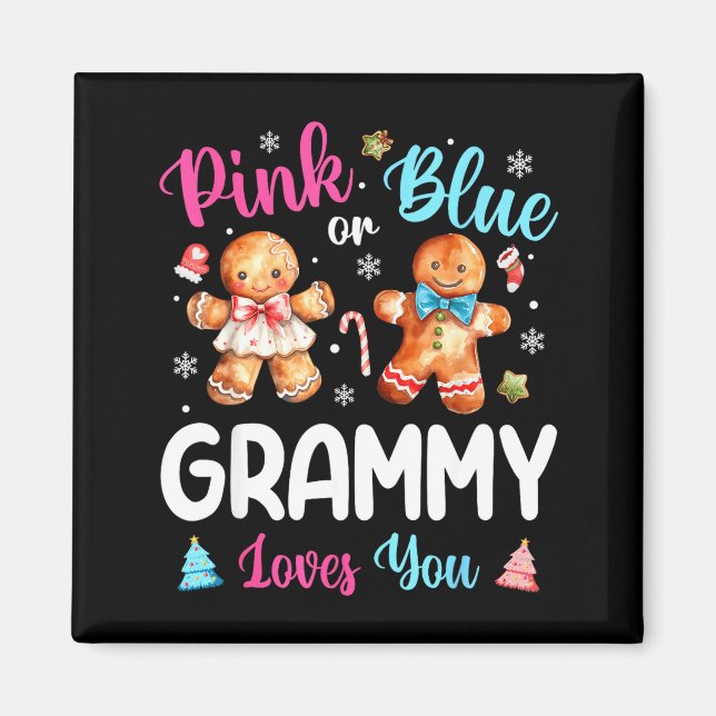Imã Nk Or Blue Grammy Loves You Gender Reveal Christma (Frente)