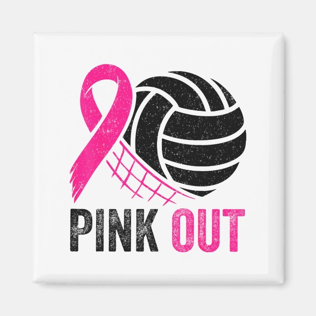 Imã Nk Out Volleyball Breast Cancer Awareness Nk Ribbo (Frente)