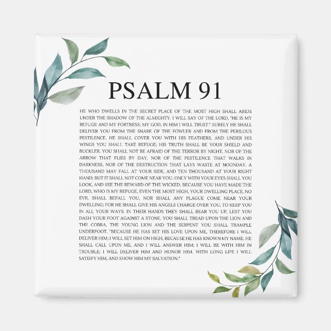 Imã NKJV Psalm 91 (Frente)