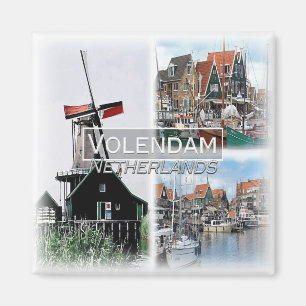 Imã NL0035 Europa, Países Baixos, Volendam, geladeira