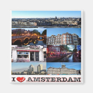 Imã NL - Países Baixos Oland - Amesterdã-I Love-Coll