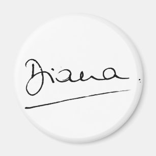 Imã No.34 a assinatura da princesa Diana.