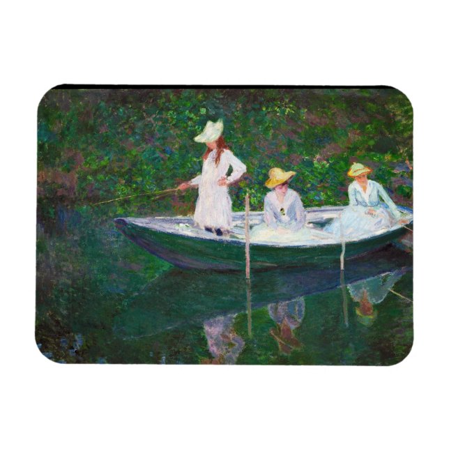 Ímã No barco norueguês em Giverny Claude Monet (Horizontal)