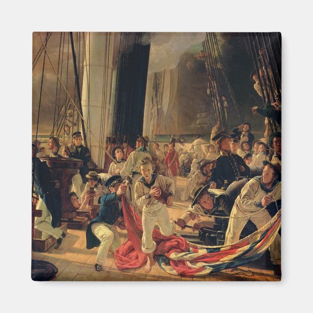Imã No convés durante uma batalha marítima, 1855 (Frente)