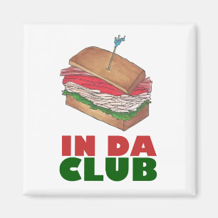 Imã No Da Club Turkey Club Sandwich Engraçado Foodie D