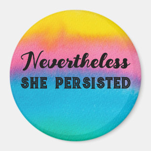 Imã No Entanto, Ela Persiste O Arco-Íris De Aquarela