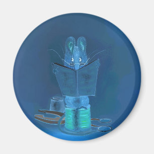 Imã 'No Escuro' Magnet De Refrigerador Redondo De 3"