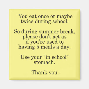 Imã No estômago da escola para o verão