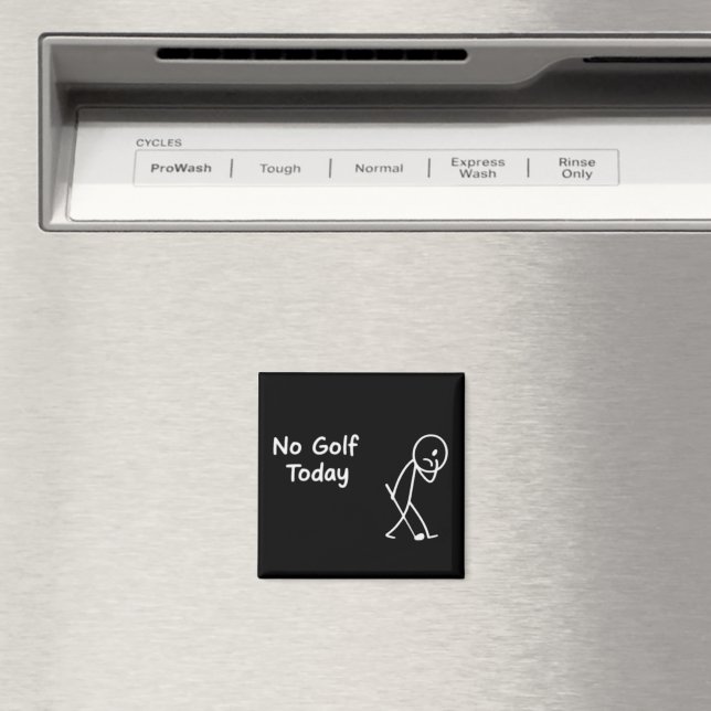 Imã No Golf Today Funny Sad Golfer Figure Humor (In Situ (Dishwasher))