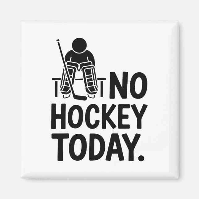 Imã No Hockey Today Sad Goalie Mood Bench Rink Off Ice (Frente)