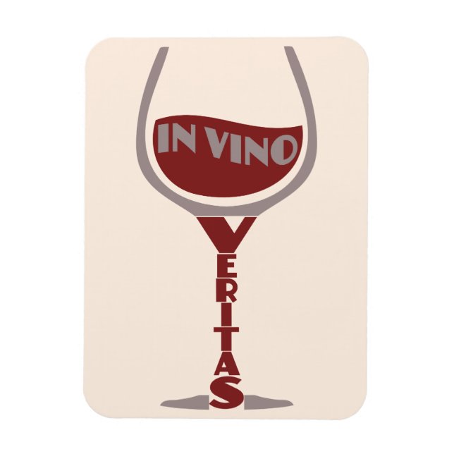 Ímã No imã personalizado Vino Veritas (Vertical)