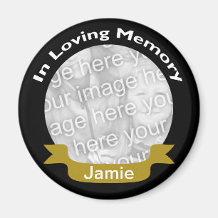 Imã No Loving Memory Black Dourado Photo Magnet