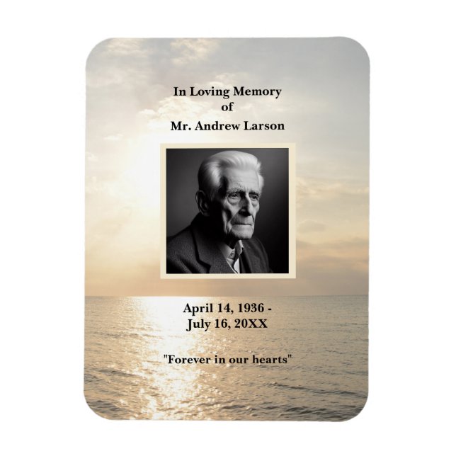 Ímã No Loving Memory Funeral Memorial Magnet (Vertical)