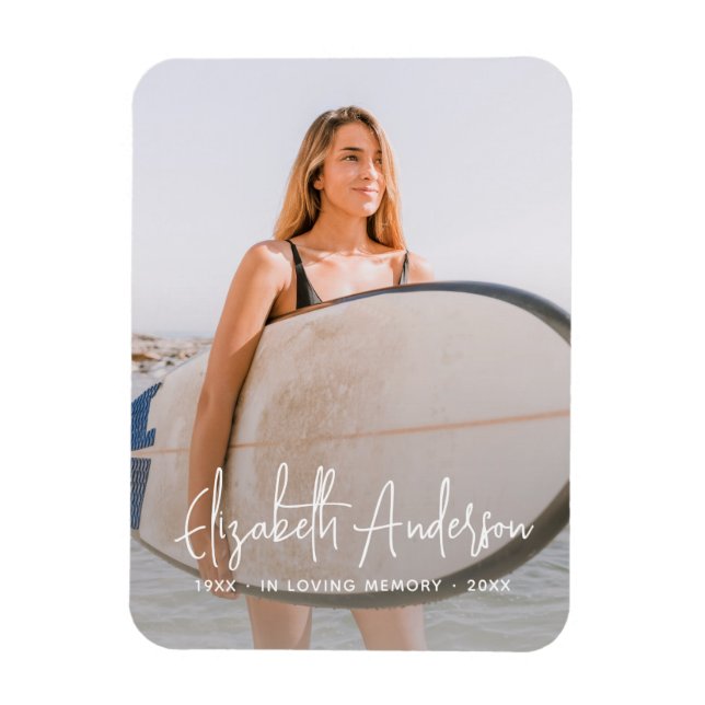 Ímã No Loving Memory Memorial Funeral Foto Moderna (Vertical)