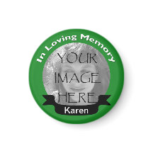 No Loving Memory Photo Green Magnet