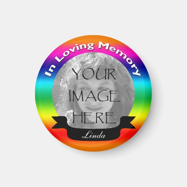 Imã No Loving Memory Rainbow Photo Magnet (Frente)