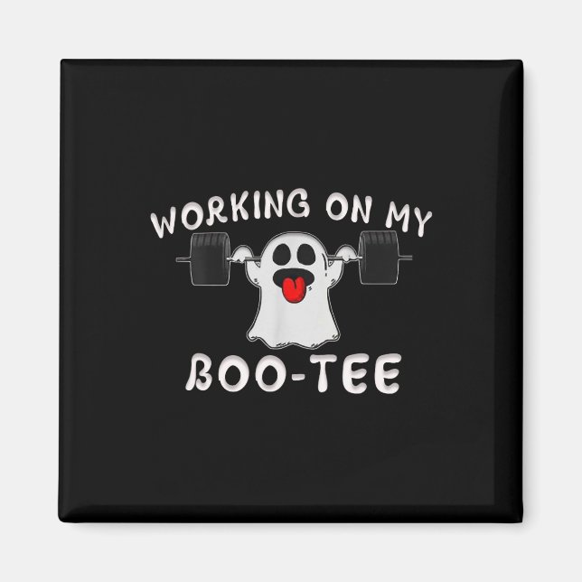 Imã No meu ginásio de trabalho do Tee Halloween (Frente)