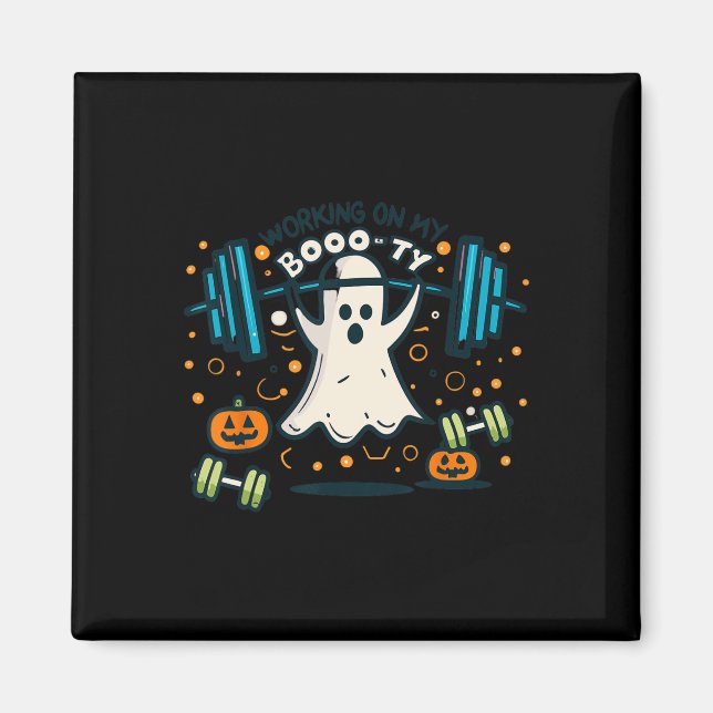 Imã No Meu Trabalho De Fantasma De Halloween De Boo-ty (Frente)