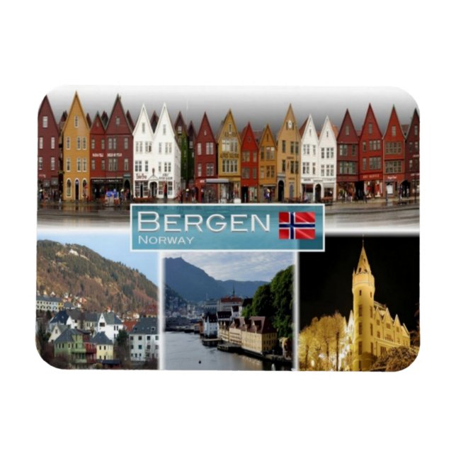 Ímã NO Norway - Bergen - (Horizontal)