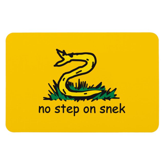 Ímã No step on snek memes Gadsden parody SnekRight (Horizontal)