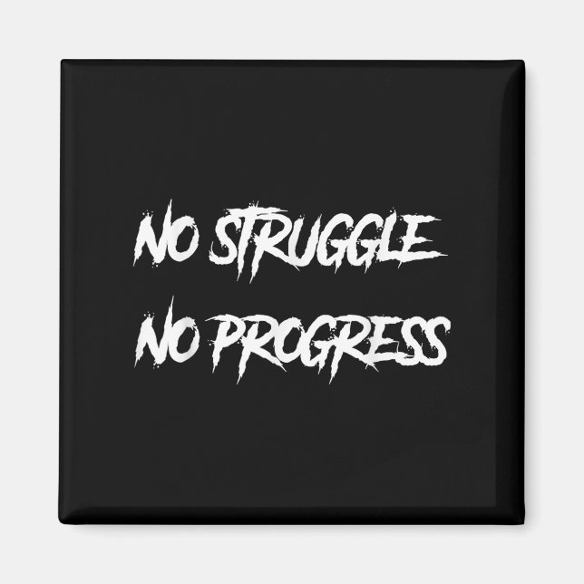 Imã No Struggle No Progress Motivational Saying  (Frente)