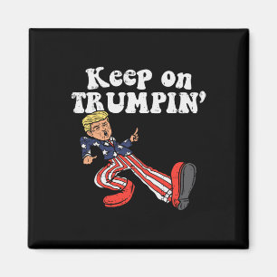 Imã No Trumpin Funny Usa Flag Support Reeleciona Trump