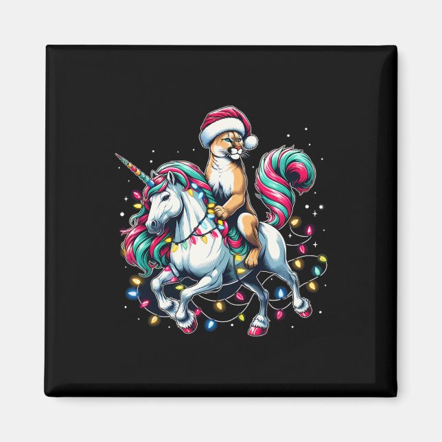 Imã No Unicórnio das Luzes de Natal Cougar (Frente)