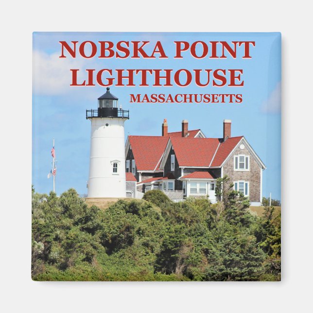 Imã Nobska Point Lighthouse, Massachusetts Magnet (Frente)