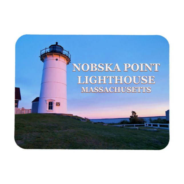 Ímã Nobska Point Lighthouse Massachusetts Photo Magnet (Horizontal)