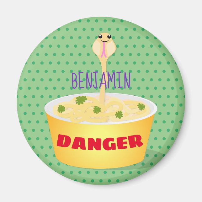 Imã Nódulos bonitos cobra ilustram humor com ilustraçã (Frente)