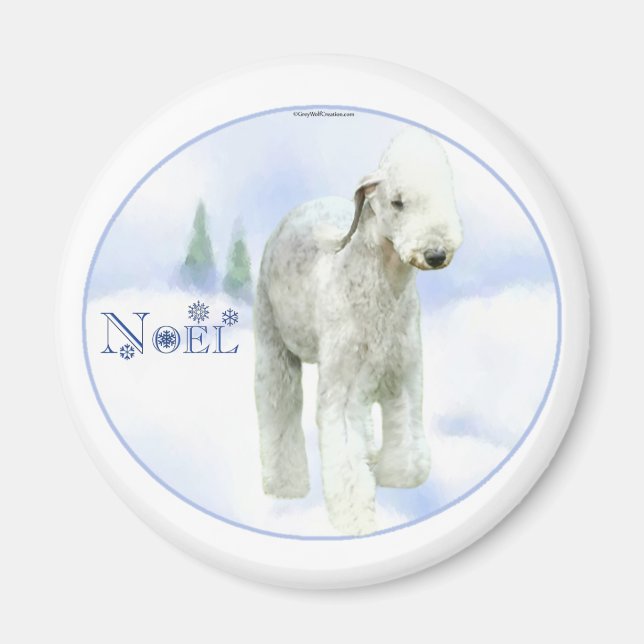 Imã Noel Bedlington Terrier (Frente)