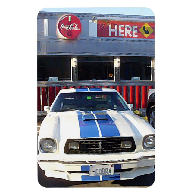 Ímã Noite Clássica do Cruzeiro de Carros no Jantar (Vertical)