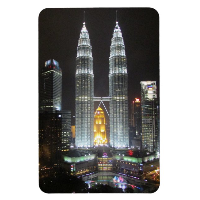 Ímã noite das torres de Petronas (Vertical)