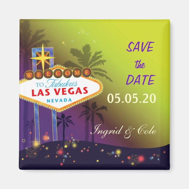 Imã Noite de Casamento memorável em Las Vegas Salve a  (Frente)