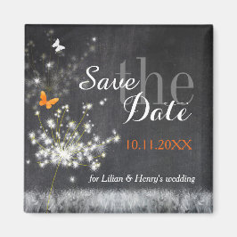 Imã Noite de Dandelions Casando Salve a Data