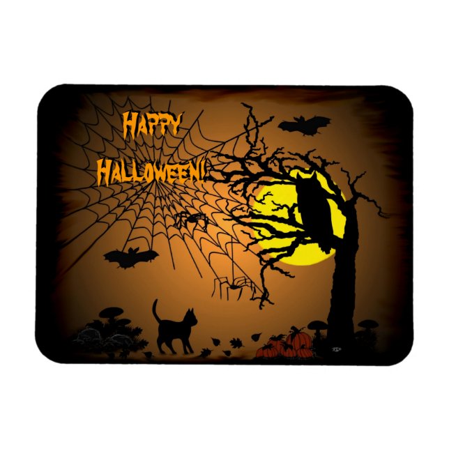 Ímã Noite de Halloween, Feliz Halloween! (Horizontal)