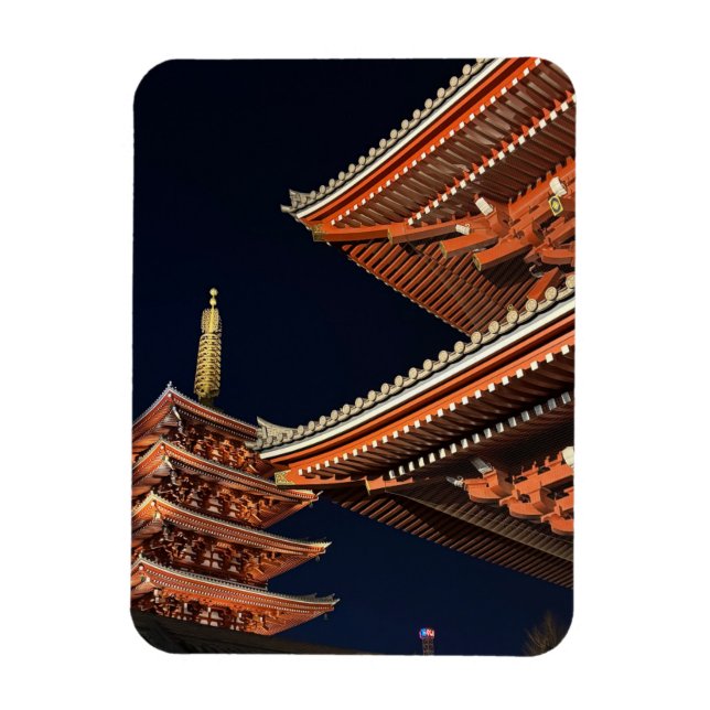 Ímã Noite de Kaminarimon em Tóquio Japão (Vertical)