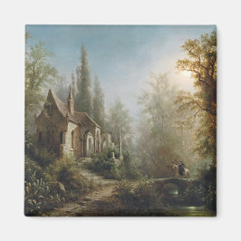 Imã Noite de Lua sobre Capela e Cavaleiros