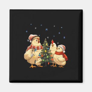 Imã Noite de Natal de frango Luz Fazenda Animal Engraç