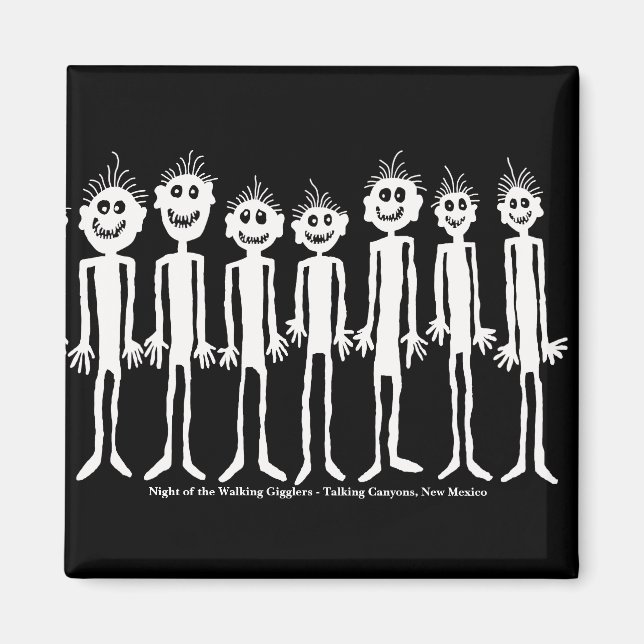 Imã Noite dos Gigantes Caminhando Petroglicph (Frente)