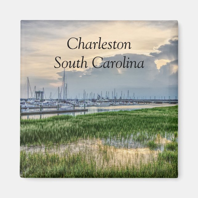 Imã Noite Em Charleston Harbor (Frente)