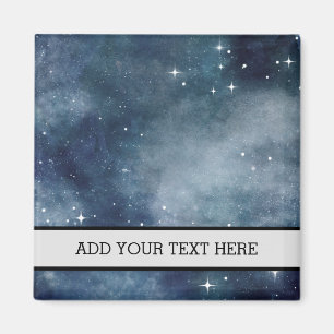 Imã Noite Estrelada Céu Estrelas Universo Azul Meia-No