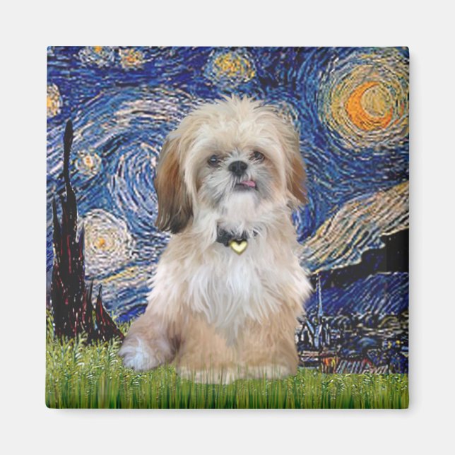 Imã Noite Estrelada - Shih Tzu (P) (Frente)