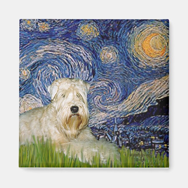 Imã Noite Estrelada - Wheaten Terrier 1 (Frente)